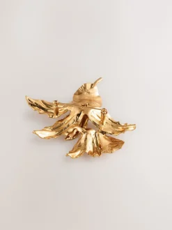 Next Tonalité d'or - Broche à fleur