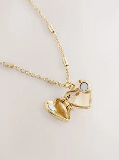 Next Tonalité d'or - Collier à médaillon cœur Outlet