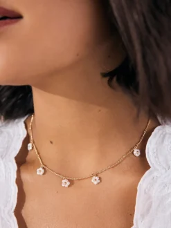 Next Tonalité d'or - Collier à pendentif fleur Discount