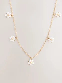 Next Tonalité d'or - Collier à pendentif fleur Discount