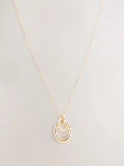 Next Tonalité d'or - Collier à pendentif cercle entrelacé