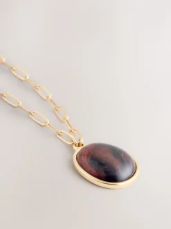 Next Tonalité d'or - Collier chaîne trombone en résine Best