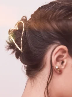 Next Tonalité d'or - Heart Hair Claw Clip Best