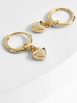 Ted Baker Tonalité d'or - HARRYE : Boucles d’oreilles Tiny Heart Huggie Online