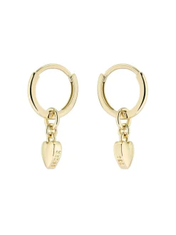 Ted Baker Tonalité d'or - HARRYE : Boucles d’oreilles Tiny Heart Huggie Online
