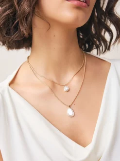 Next Tonalité or/argent - Collier à deux rangs Discount