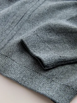 Next - Cardigan zippé en tricot (3-16ans) Torsadé gris anthracite Sale