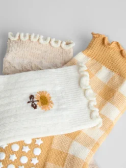 Jojo Maman Bébé Tournesol moutarde - 3-Lot Chaussettes Clearance