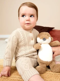 Jojo Maman Bébé Tout-en-un en maille torsadée avec Chapeaux Discount