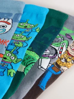 Next - Lot 5 paires de chaussettes Character riches en coton Toy Story Clearance