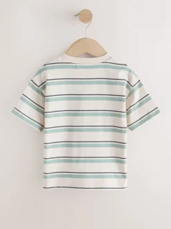 Next Train bleu/écru - T-shirt Rayure Manches courtes (3mois-7ans) (3mois-7ans) New