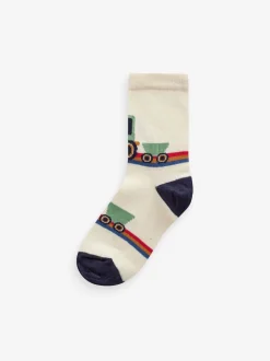 Next - Paquet de chaussettes en coton riche 7 Transport multi-Rayé Online
