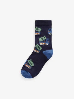 Next - Paquet de chaussettes en coton riche 7 Transport multi-Rayé Online