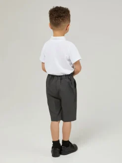 Trutex Junior Boys Slim Leg Gris 2 Pack School Shorts Outlet