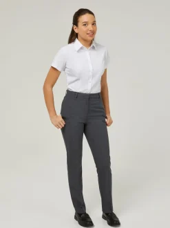 Trutex Lot de 2 chemises blanches slim à manches courtes pour l’école New