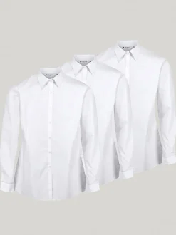 Trutex Lot de 3 chemises blanches à manches longues New