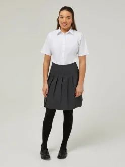 Trutex White Regular Fit Manches courtes  3 Pack School Shirts