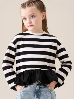 Angel & Rocket T-shirt Marley rayé à peplum Sale