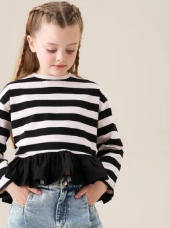 Angel & Rocket T-shirt Marley rayé à peplum Sale