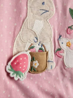 Jojo Maman Bébé T-shirt à motif lapin et souris appliqué Hot