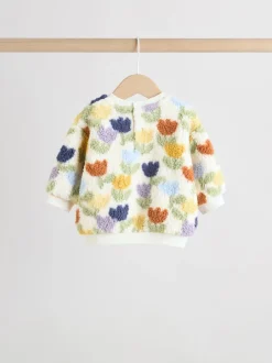 Next tulipe Crème/Violet - Ensemble de Hauts et Leggings en polaire Bébé 2 pièces (0mois-2ans)