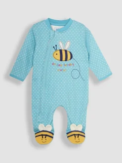 Jojo Maman Bébé Œuf de canard Abeille - Dors-bien zippé à motif appliqué Best