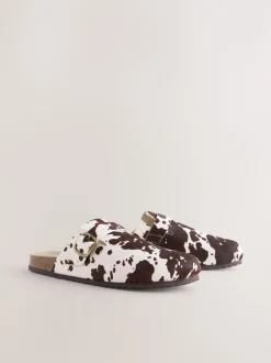 Next Vache - sabots en cuir avec semelle plantaire Clearance