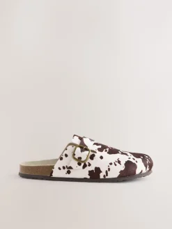 Next Vache - sabots en cuir avec semelle plantaire Clearance