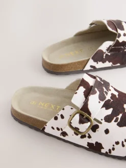 Next Vache - sabots en cuir avec semelle plantaire Clearance