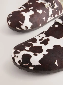 Next Vache - sabots en cuir avec semelle plantaire Clearance