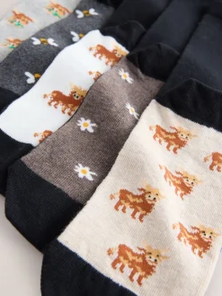 Next - Semelle intérieure Ankle Socks 5 Pack Vache Hamish Highland Discount