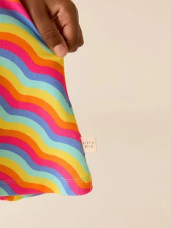 Little Bird by Jools Oliver Vague arc-en-ciel - - Robe patineuse à manches longues Best