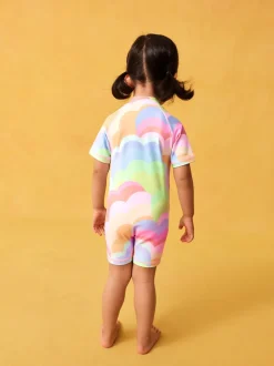 Next - Maillot de bain Sunsafe (3mths-10yrs) Vague arc-en-ciel Outlet