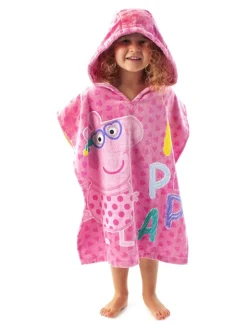 Vanilla Underground Girls Peppa Pig Swimsuit and Towel poncho set. Hot