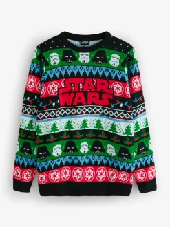 Vanilla Underground pull de Noël en maille à logo Star Wars