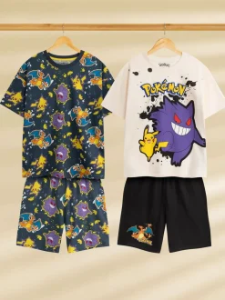Vanilla Underground Pyjamas en coton Pokemon multicolore à manches courtes Ensemble Lot de 2 Sale