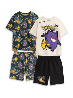 Vanilla Underground Pyjamas en coton Pokemon multicolore à manches courtes Ensemble Lot de 2 Sale