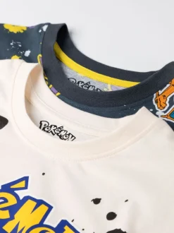 Vanilla Underground Pyjamas en coton Pokemon multicolore à manches courtes Ensemble Lot de 2 Sale