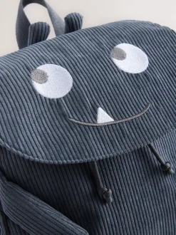 Next Velours côtelé bleu - Sac à dos monstre Best