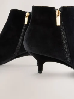 Next Velours noir - Bottes Forever Comfort® Kitten heel Hot