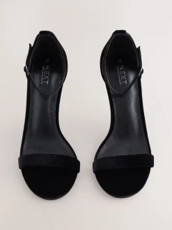 Next Velours noir - Sandales Forever Comfort® à talons et brides Discount