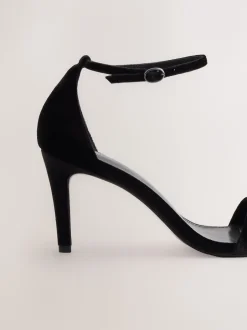 Next Velours noir - Sandales Forever Comfort® à talons et brides Discount