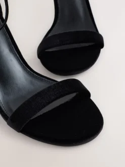 Next Velours noir - Sandales Forever Comfort® à talons et brides Discount