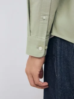 Next - Ajustement régulier - Chemise Oxford à manches longues vert Clearance