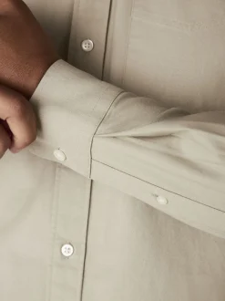 Next - Ajustement régulier - Chemise Oxford à manches longues vert Hot