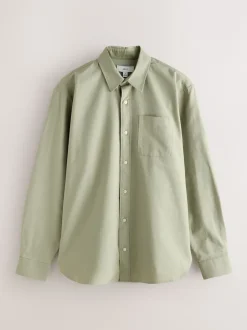 Next - Ajustement régulier - Chemise Oxford à manches longues vert Hot