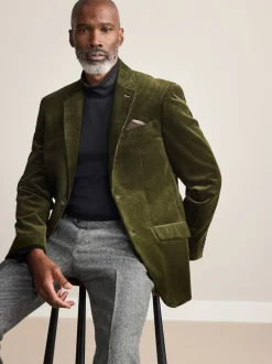 Next Vert - Blazer en velours côtelé italien Signature Duca Visconti coupe régulière Best