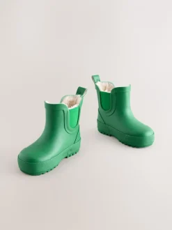Next - Bottines en caoutchouc avec doublure chaude Vert Clearance