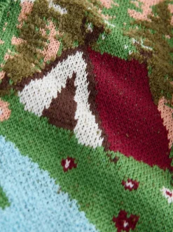 Next Vert - Cardigan Campervan Scene (3-16ans) Clearance