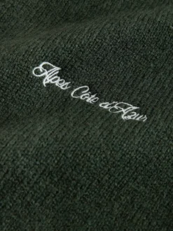 Next Vert - Cardigan Coupe classique à motif Poitrine Brodé Best